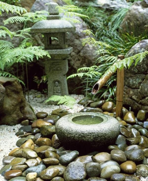 stone bamboo greenery japanese gardens