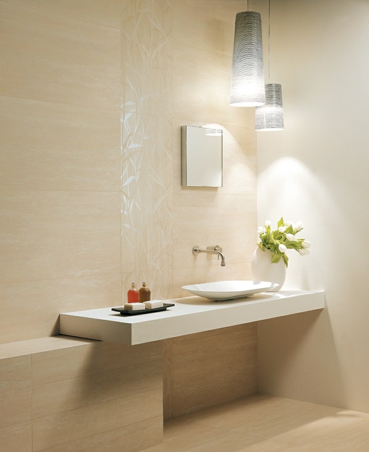 travertine tile bathroom modern design