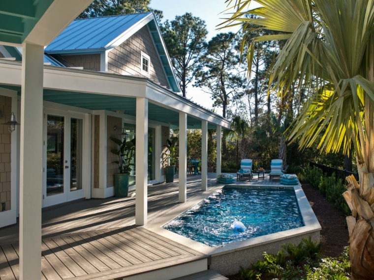 terrace pool idea house garden