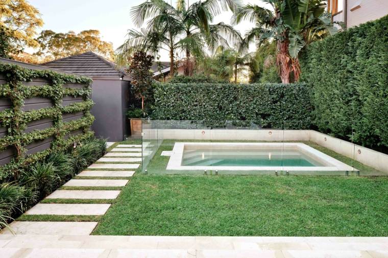 modern hollowed garden pool