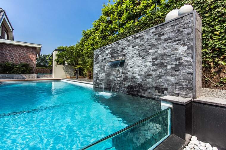 design stone garden pool fontainte