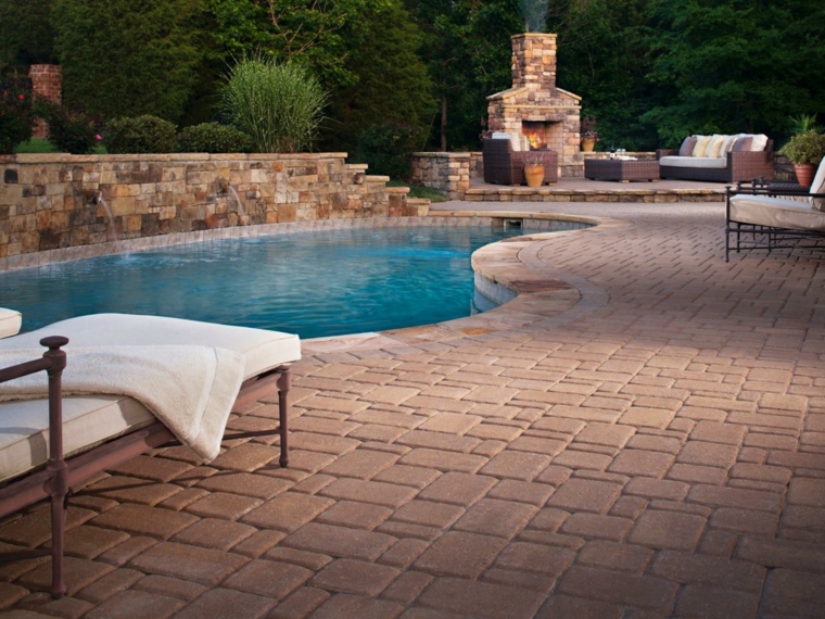 surrounding pool stone idea chaise lounge cushions fireplace