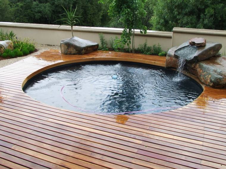 above ground pool wood decoration