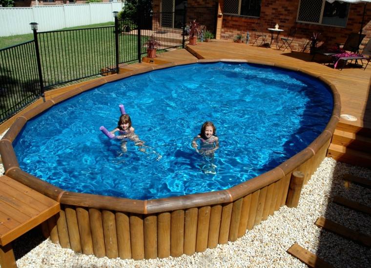 above ground wooden pool