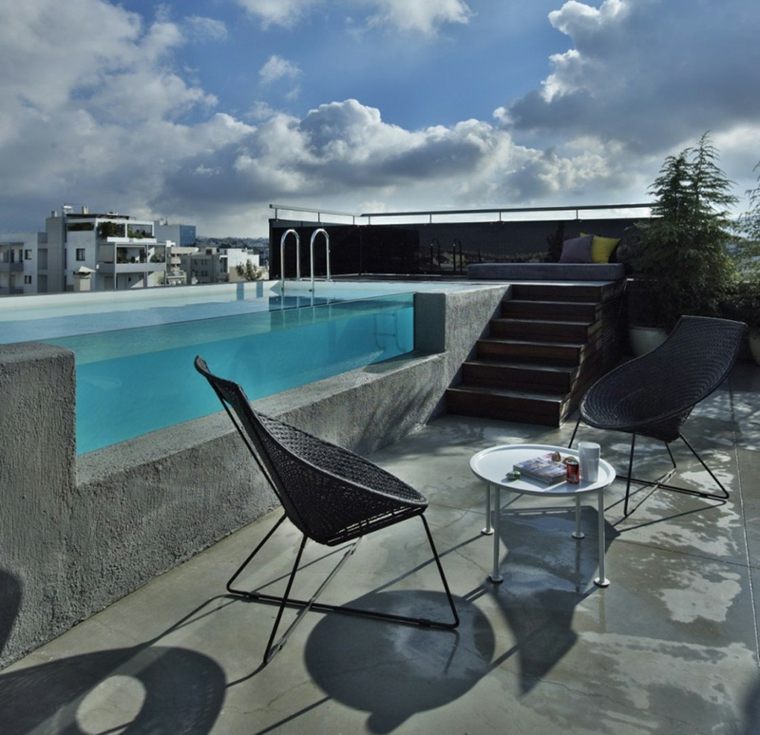 swimming pool transparent design Greece