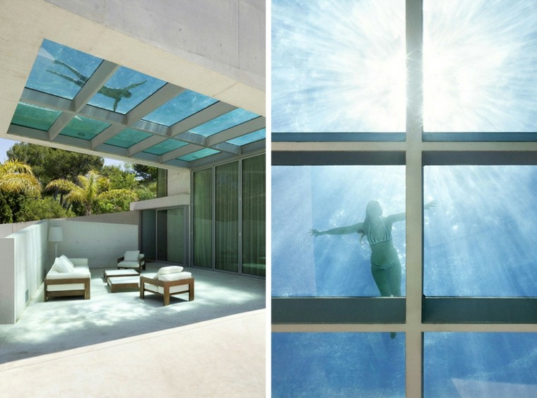 transparent pool house Spain