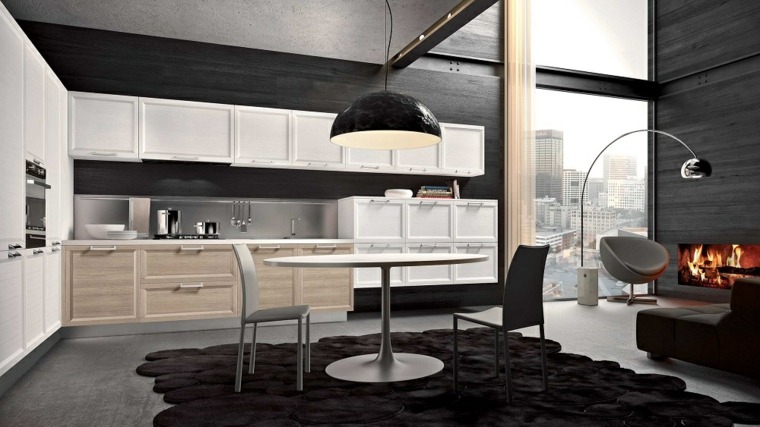 italian design kitchen plan and model