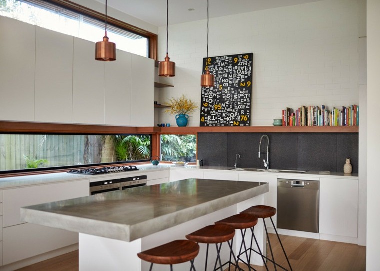 ideas work plan concrete waxed kitchen modern style