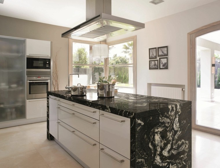 kitchens ideas plans islands black marble