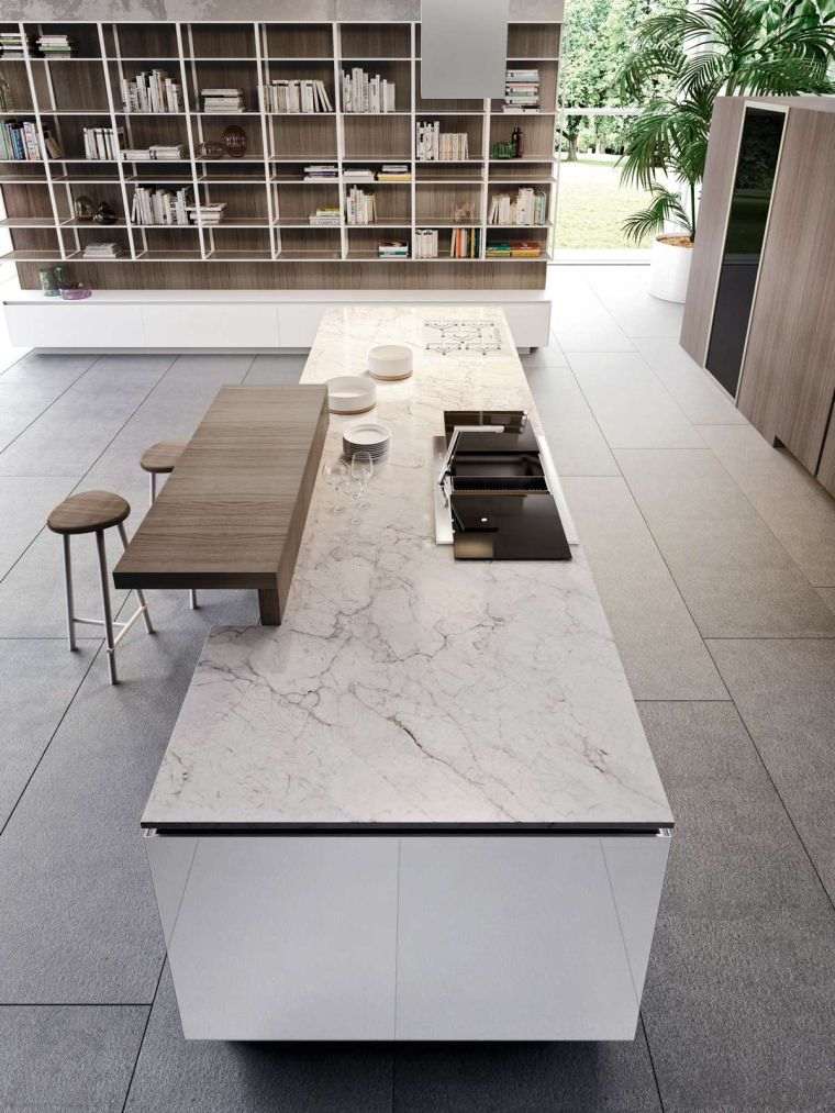 worktop modern kitchen island marble