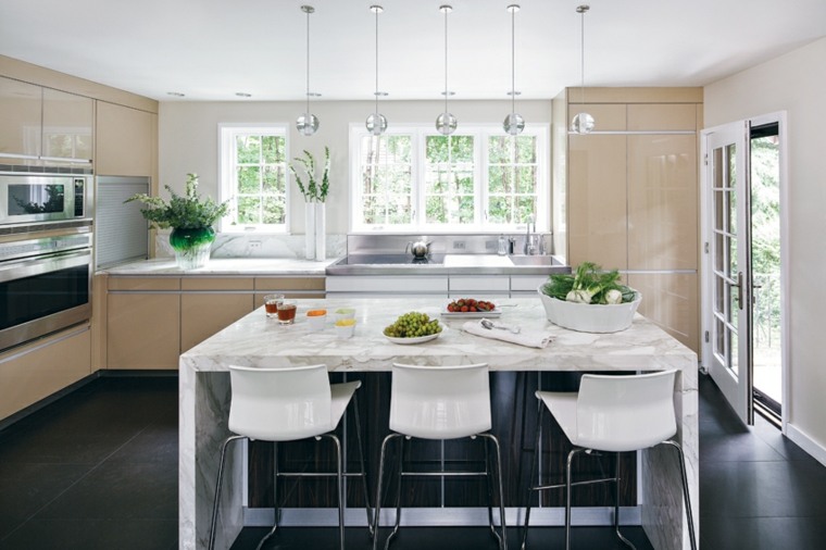 kitchen worktop marble stools fixtures suspension