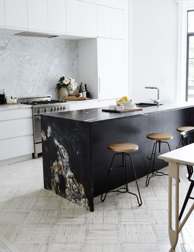 Plan-de-work-marble-black-kitchen-white-and-nore-design-modern-example