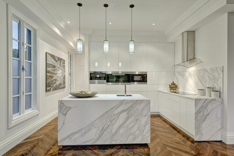 Plan-de-work-marble-small-island-central-kitchen-modern-wardrobe-white