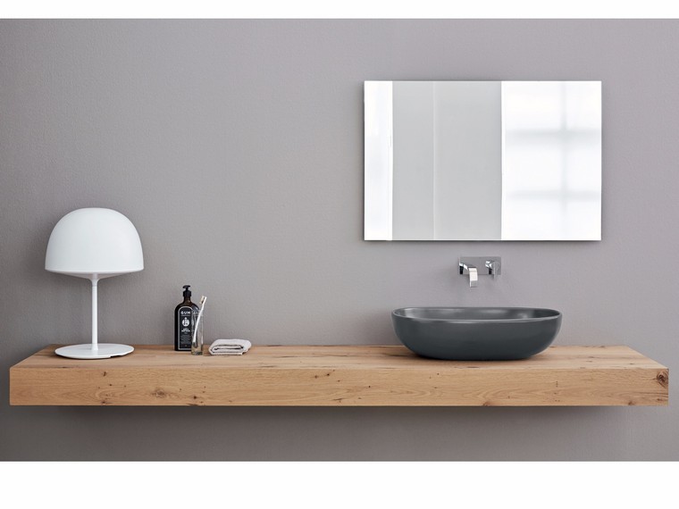 idea bathroom modern work plan wood mirror wall