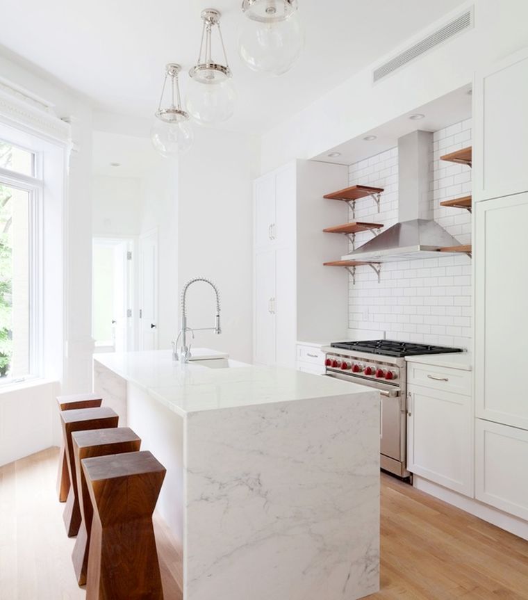 finished work plan design kitchen modern marble