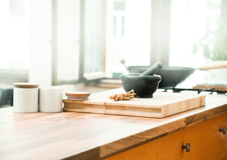 natural worktops deco contemporary kitchens