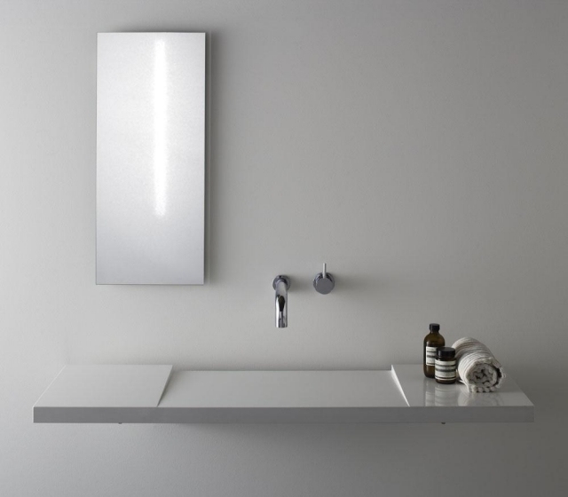 washbasin top Geo white bathroom Omvivo