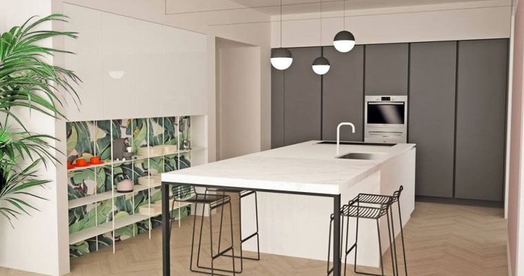 modern deco kitchen planning