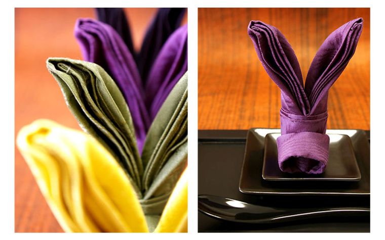 folding paper towel easy-deco easter table