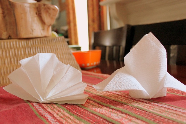 hvordan du bretter servietter papirbord kunst