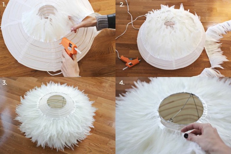 diy deco autumn feather idea lamp