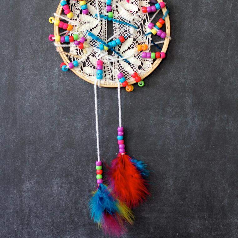 feathers, beads, balls-colors