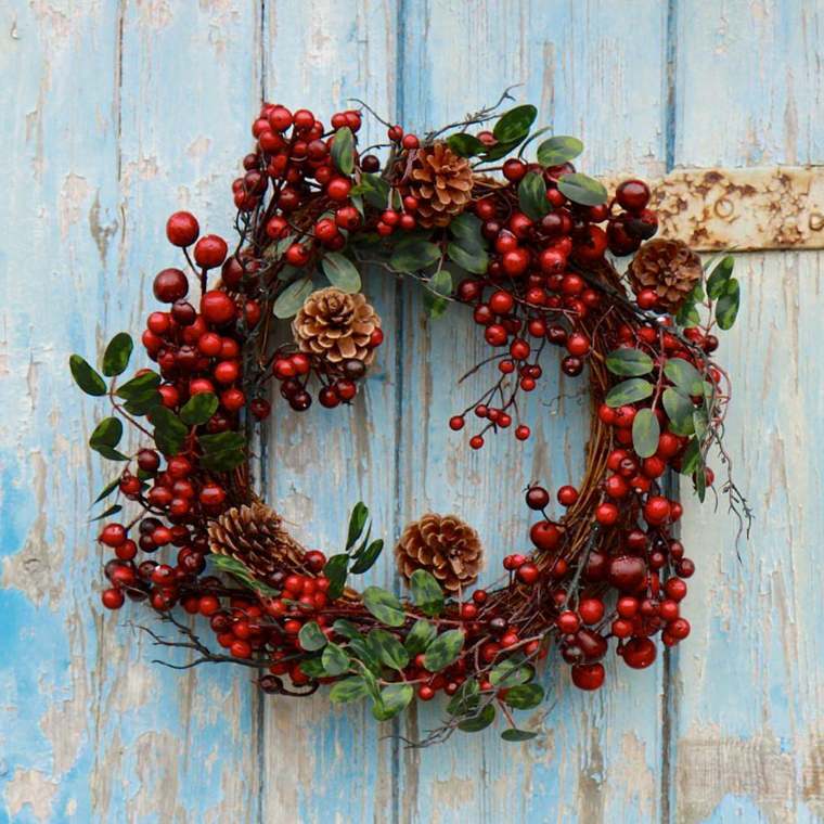 deco autumn idea door diy pinecones