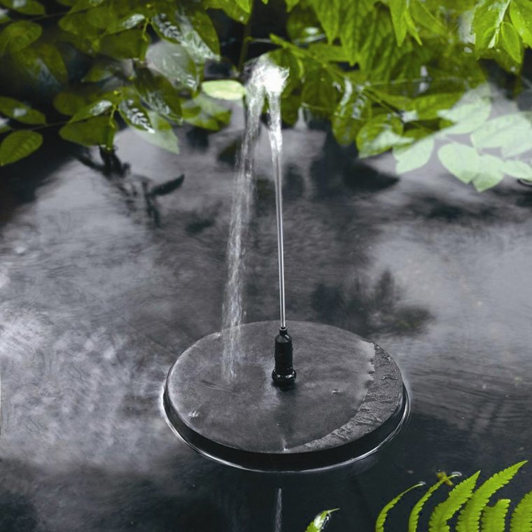 solar garden black fountain