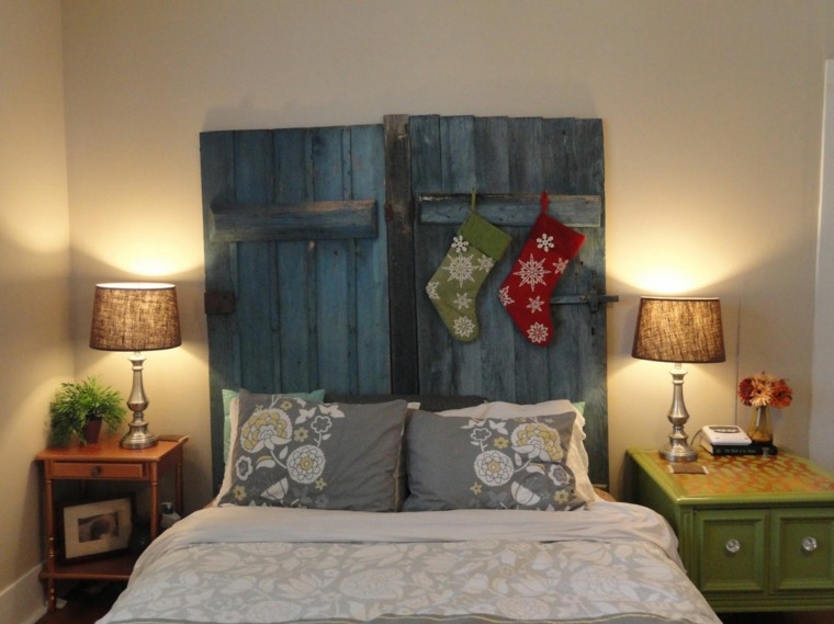 idea make a headboard door wood bedroom deco fixture