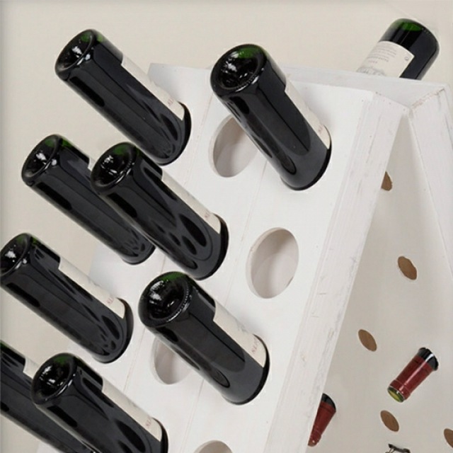 white wine rack with original bottle holder