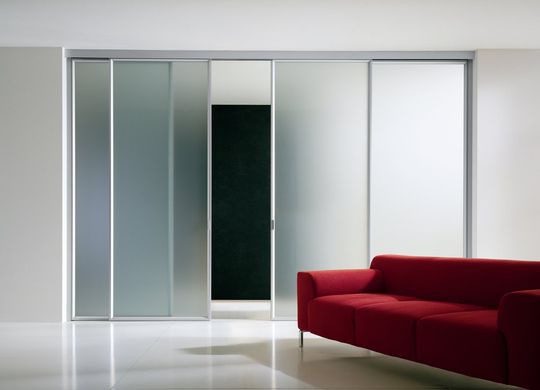 Sliding Door Style Glass In A Modern, Contemporary Interior Sliding Glass Doors