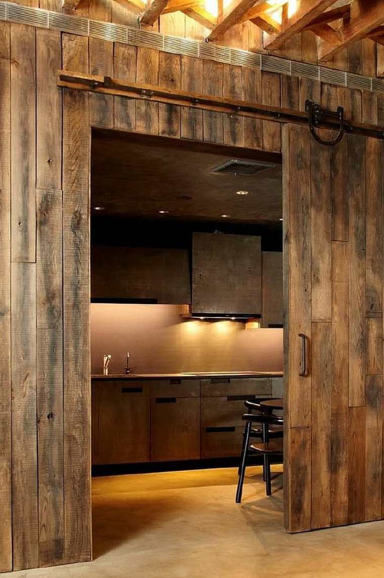 door wood kitchen design idea modern layout idea