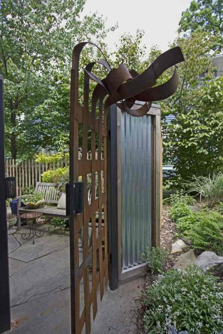 corten modern garden gate