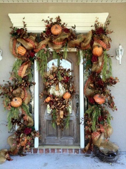 deco door pumpkins