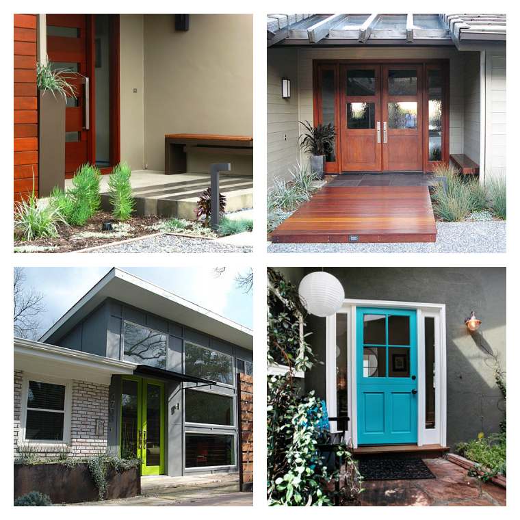 house doors glass wood blue green