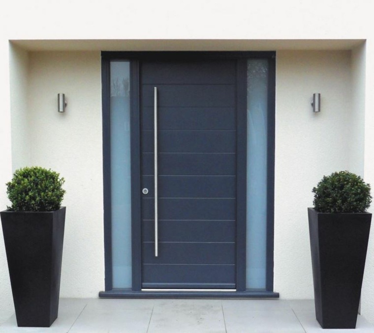 outdoor flower pots modern doors