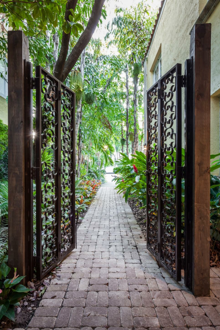 wrought iron gate garden