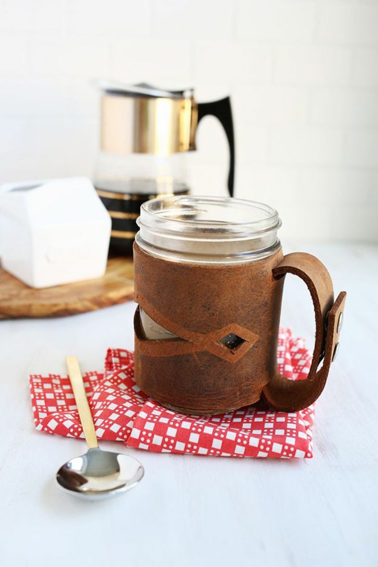 cup holder leather diy idea gift valentine original DIY