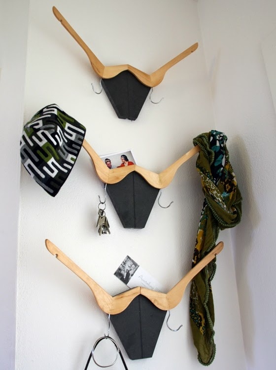 Hangers transform door coat DIY idea original design