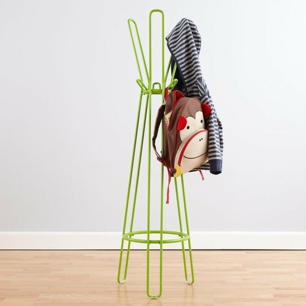 green minimalist design coat rack