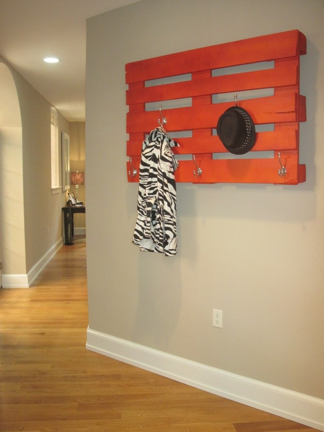 idea furniture design door coat wood pallet orange