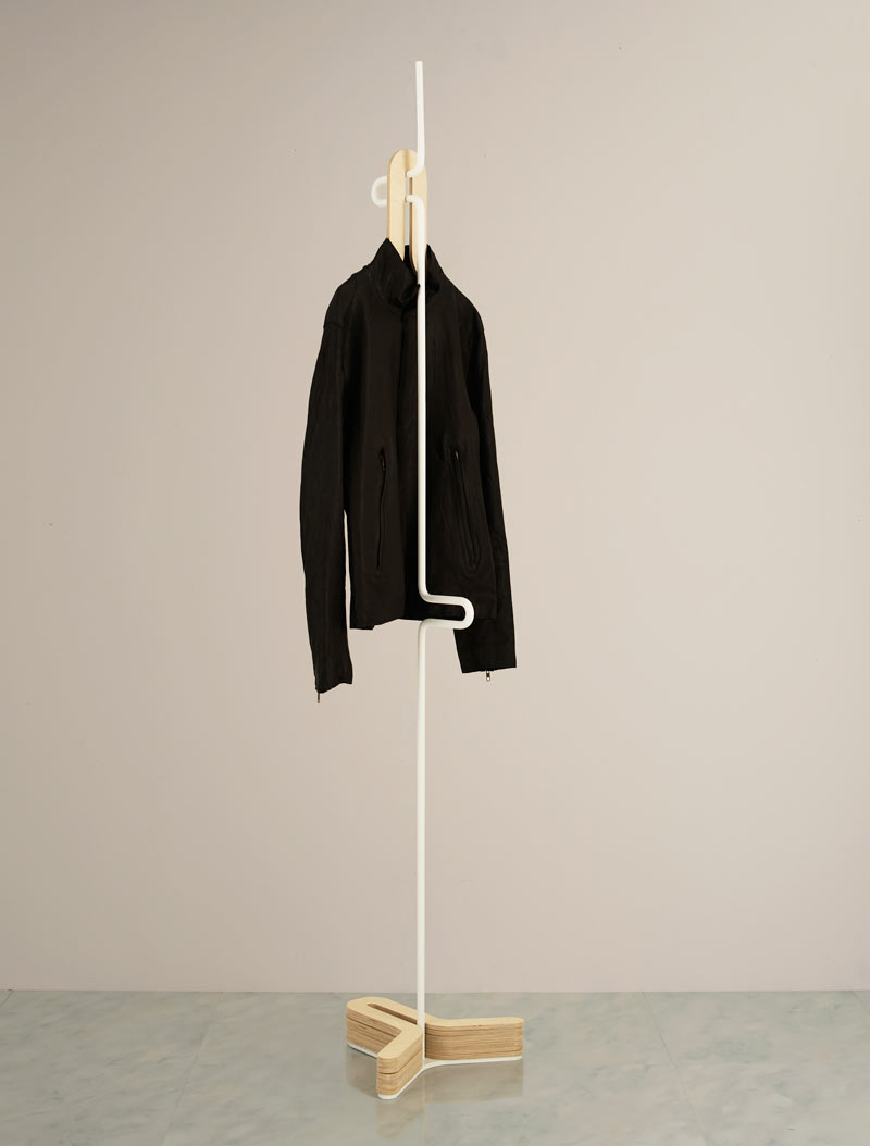 minimalist wooden design coat rack