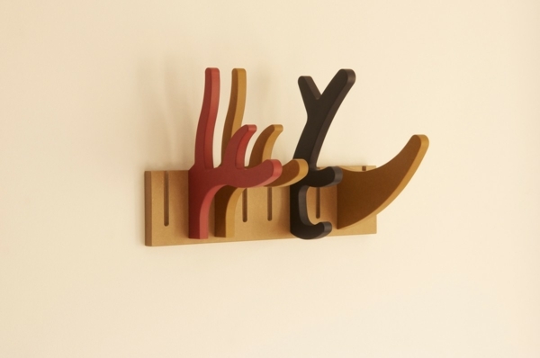 child's wooden coat rack