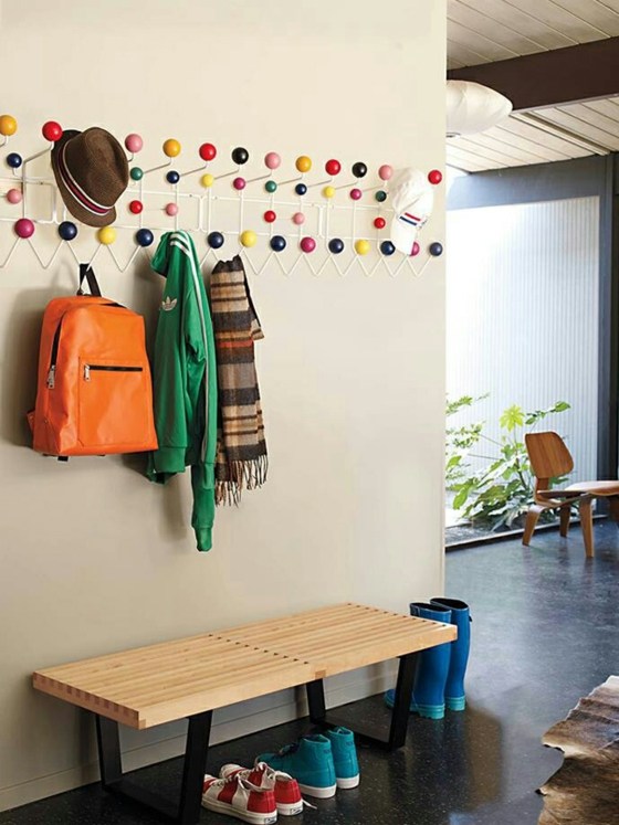 Home color wall-mounted coat rack home entrance