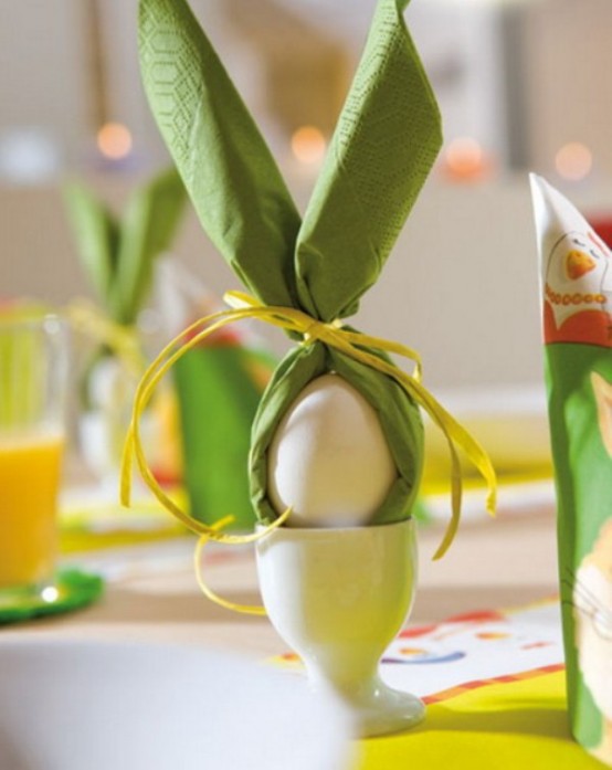 green deco towel egg holder