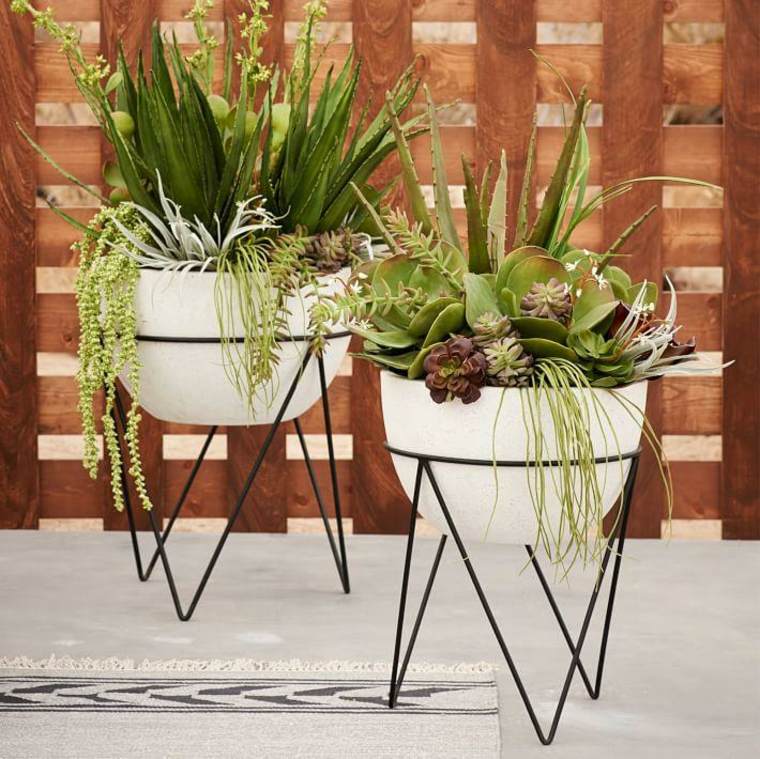 deco interior plant supports pot flowers