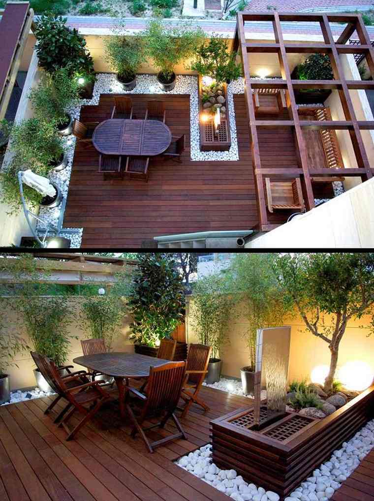 contemporary outdoor design flooring floor idea table chairs deco plants
