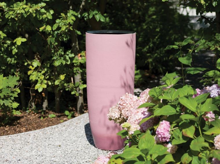 pink terracotta flowerpot design modern outdoor landscaping