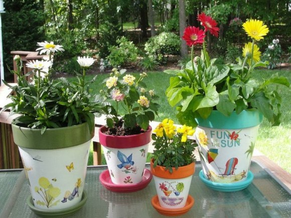 terracotta flower pot design