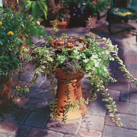 flower pot fountain